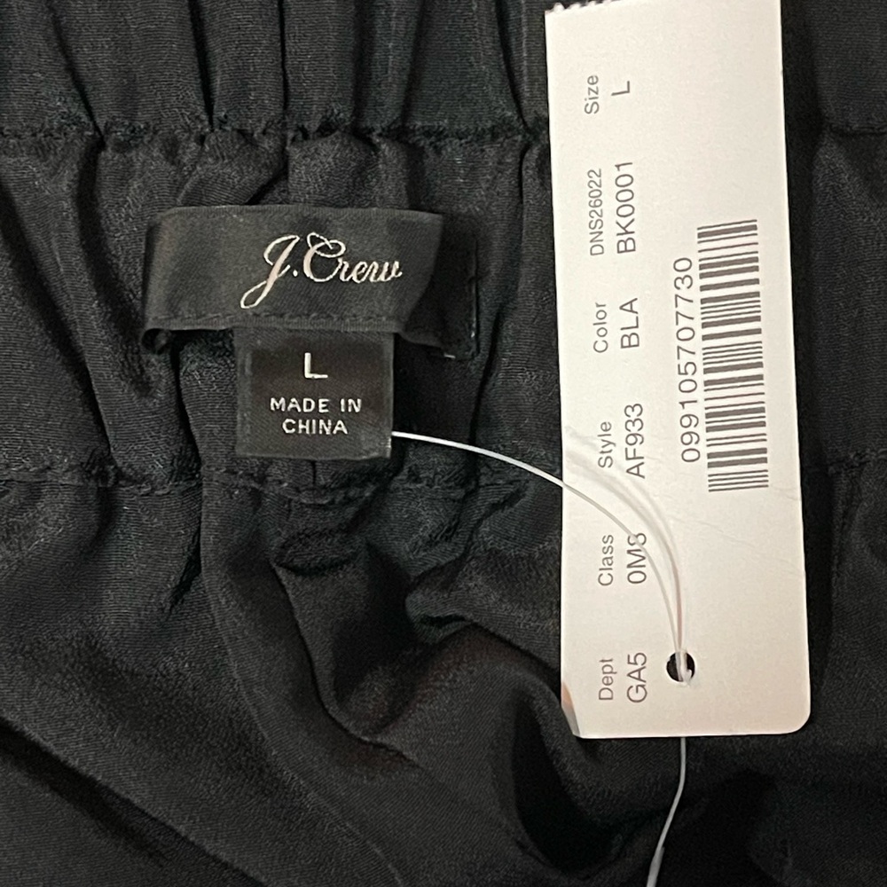 J. Crew Black Velvet Pencil Skirt NWT sz L - Picture 3 of 5